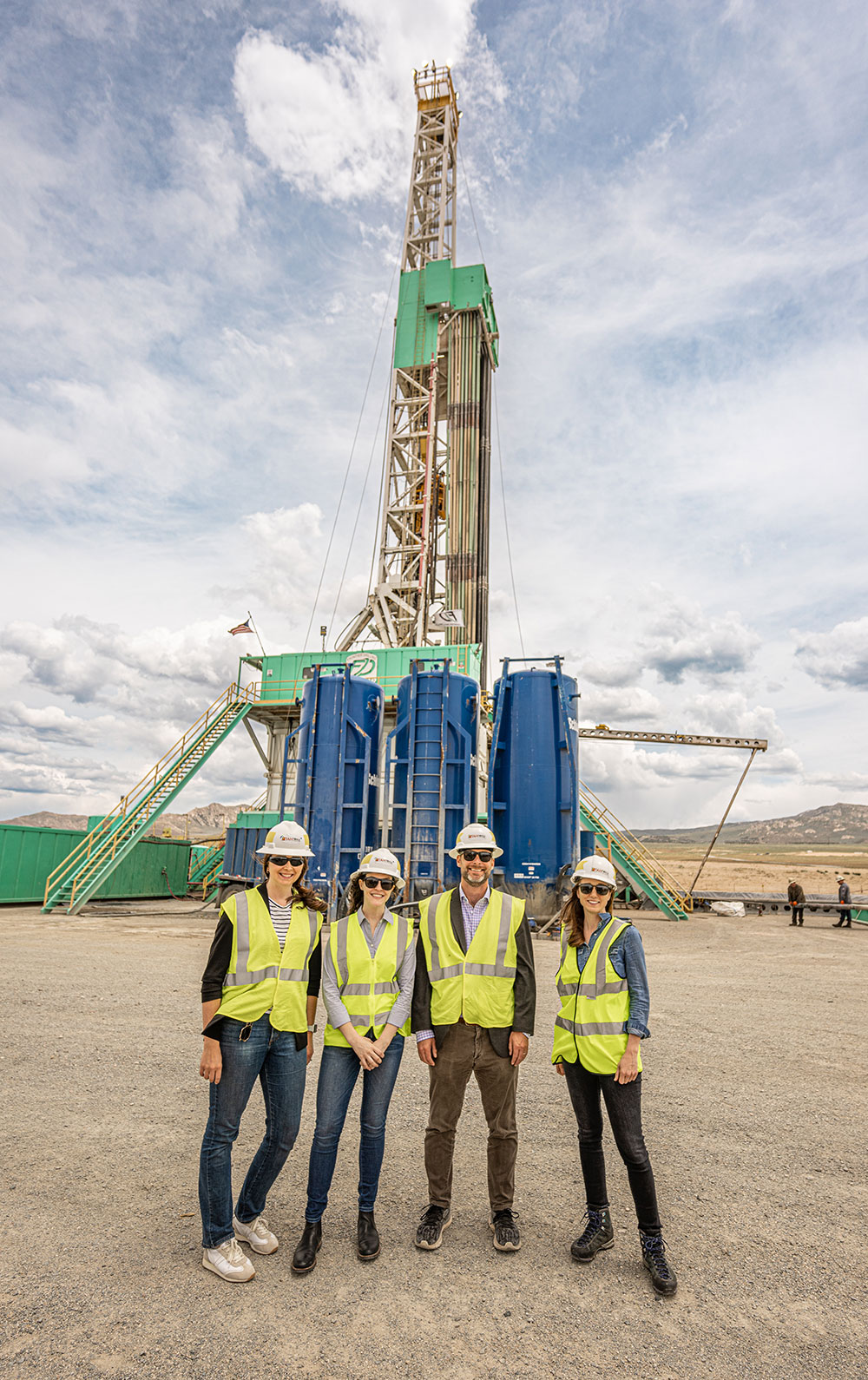 A group of visitors at FORGE’s producer well called 16B.