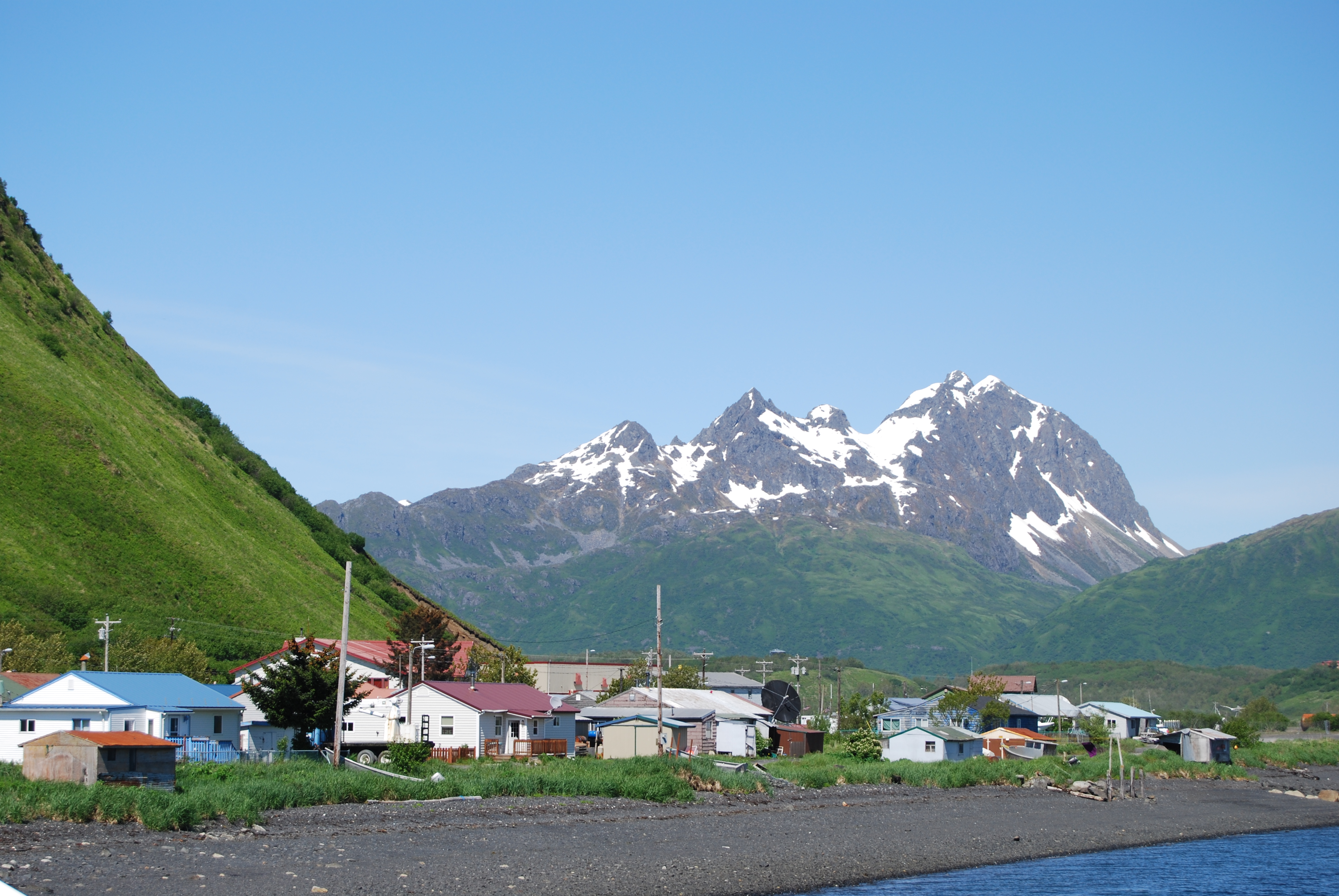 View of Old Harbor, Alaska