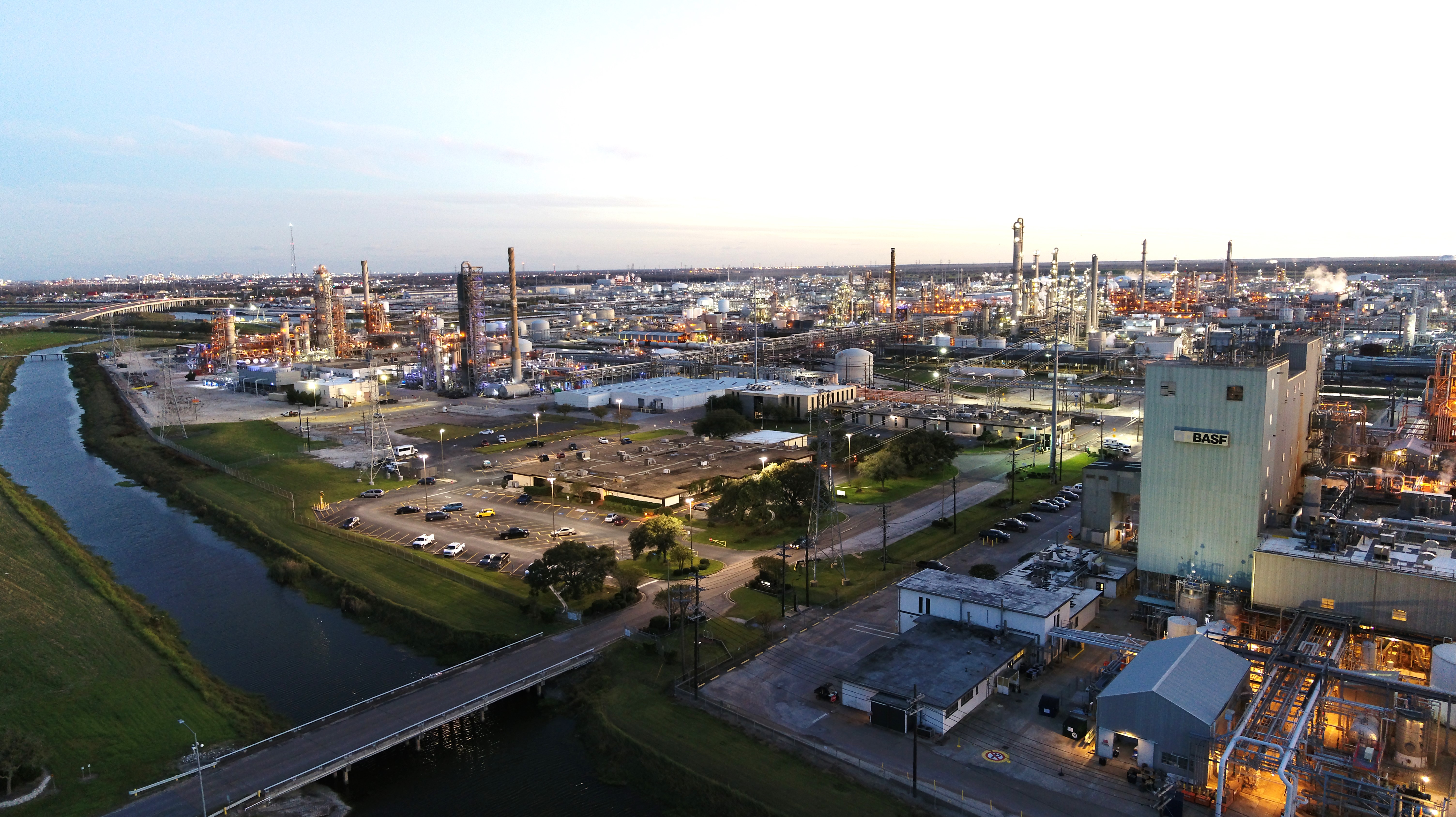 Aerial view of the BASF Freeport site