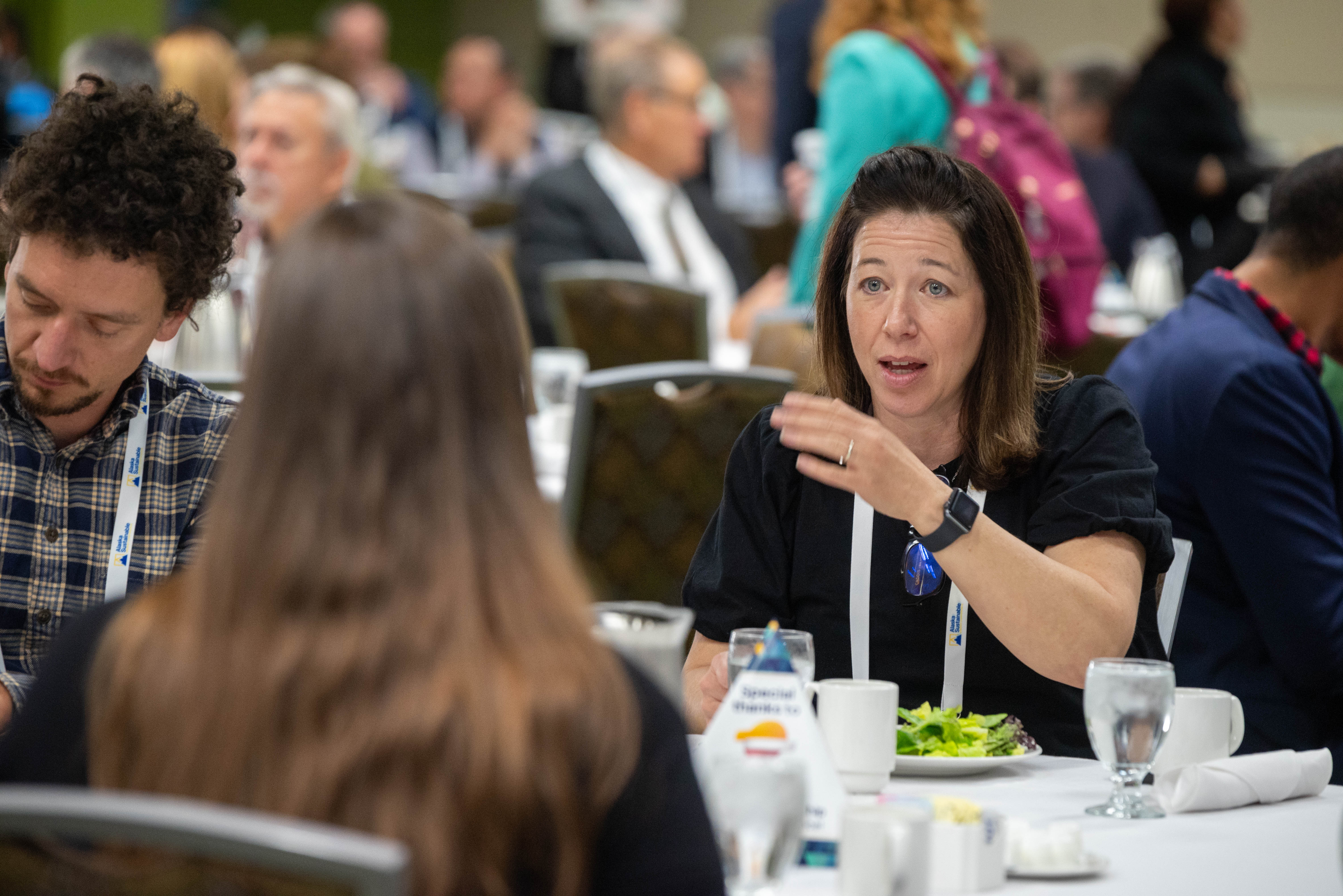 Cassidi Cameron, Arctic Energy Ambassador for Cook Inlet, speaks at the Alaska Sustainable Energy Conference in May 2024.