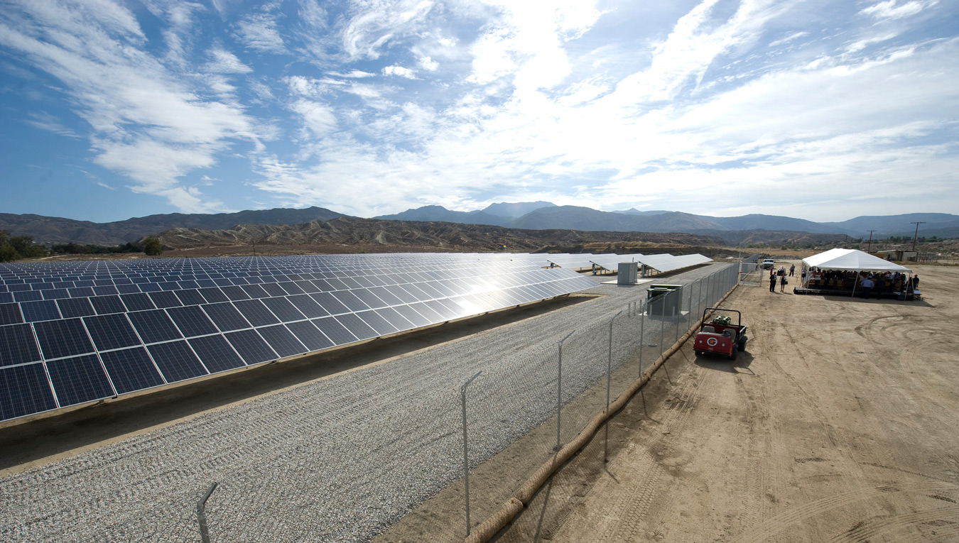 Large solar array.