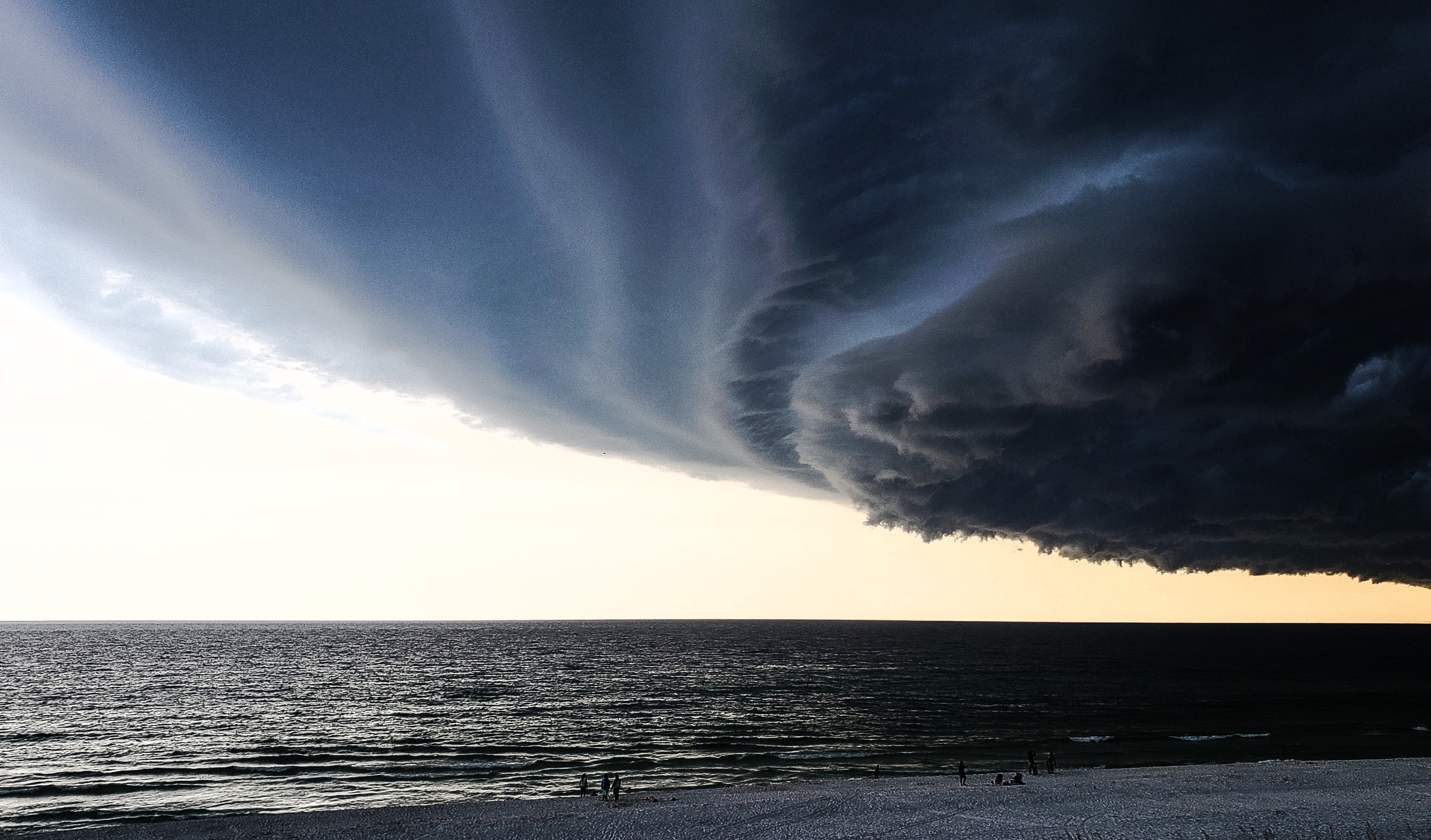 Hurricane cloud over an ocean