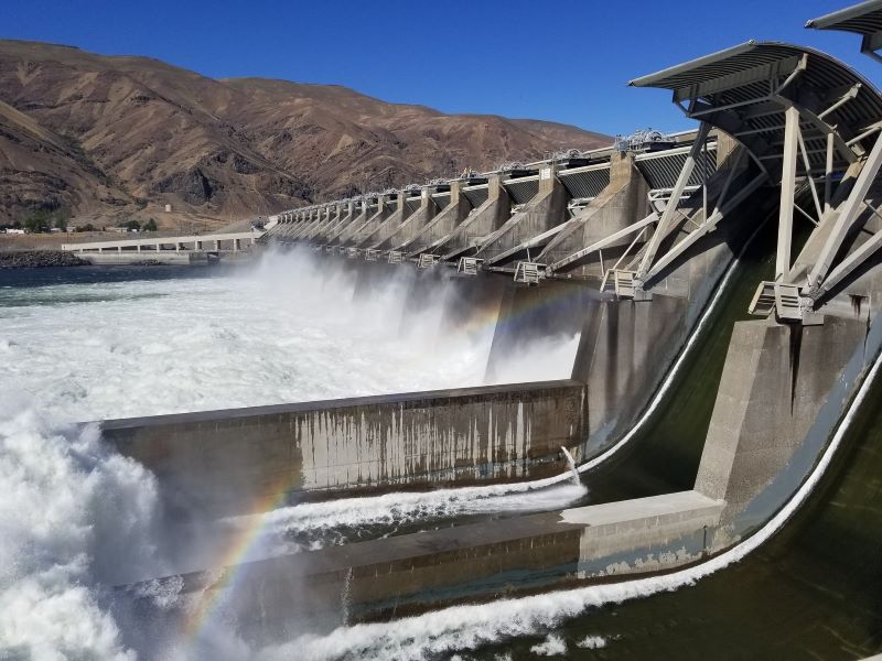 Image of dam releasing water