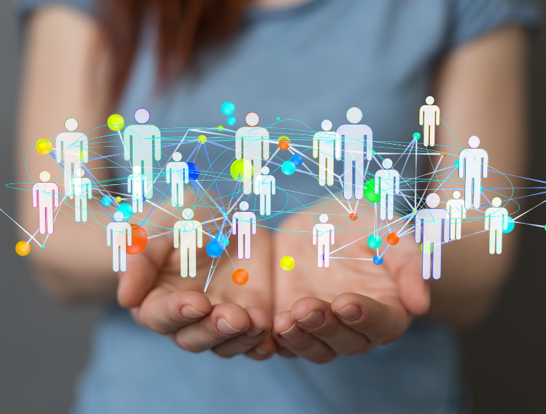 Network of people stock image