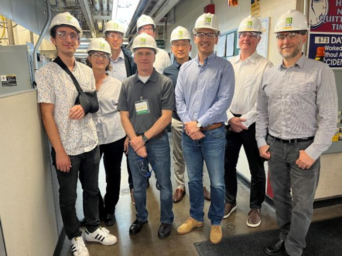 Trillium employees and directors at their pilot plant