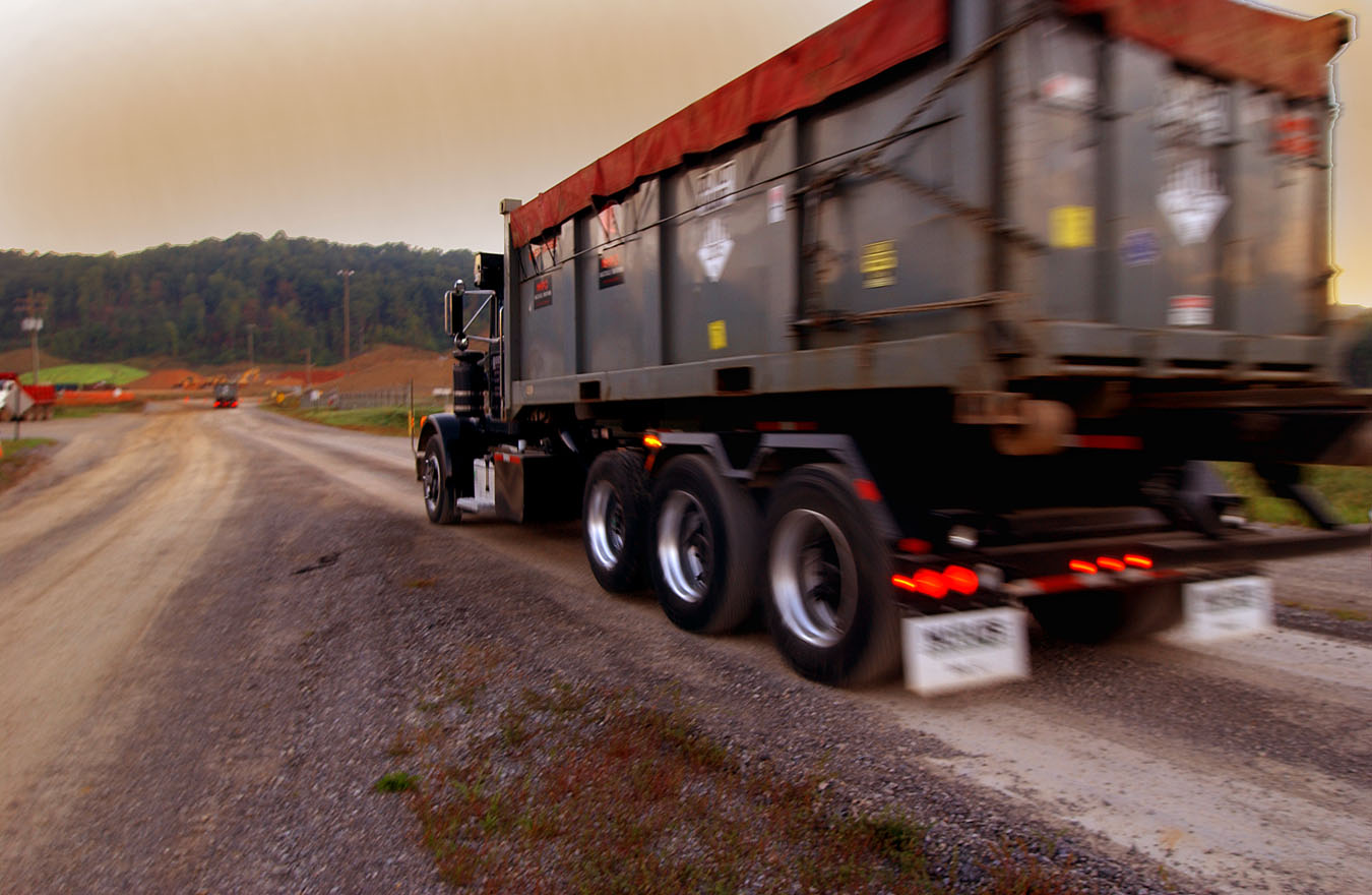 Truck shipping waste