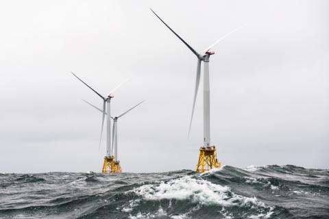 Offshore wind turbines at Block Island Wind Farm