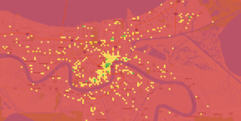 Clusters of high-impact infrastructure assets in New Orleans