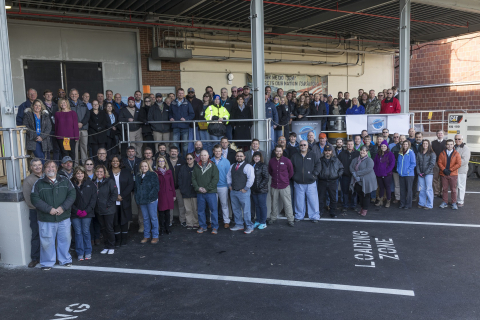 Employees at Y-12 National Security Complex gather to celebrate completion of the first production unit of the B61-12