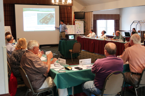 Dave Adler presents to ORSSAB board members during the 2018 Annual Planning Meeting on Aug. 25