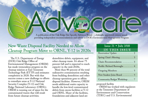 Advocate - ORSSAB Newsletter July 2018