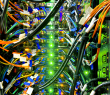 supercomputer cables and lights 