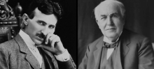 Inventors Tesla and Edison