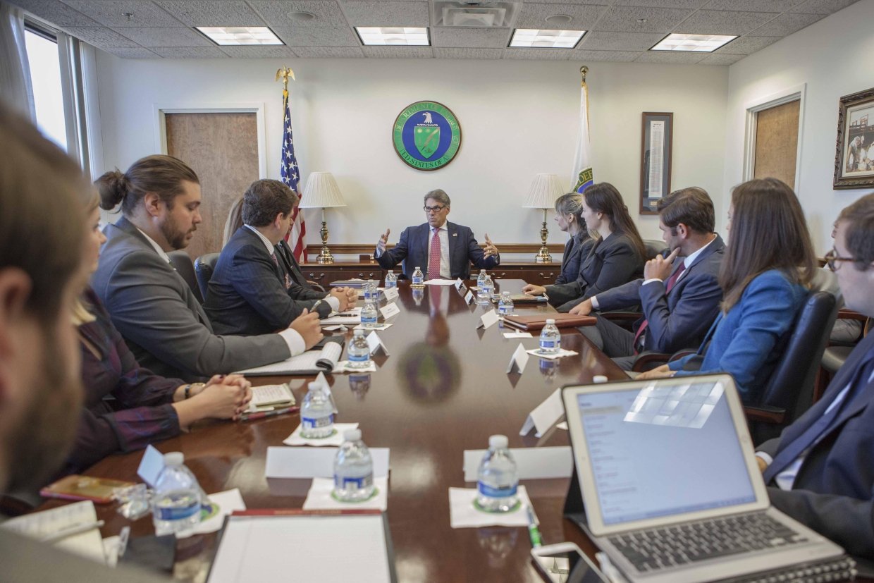 Secretary Perry Meeting with Young Leaders in Nuclear at Millennial Nuclear Caucus