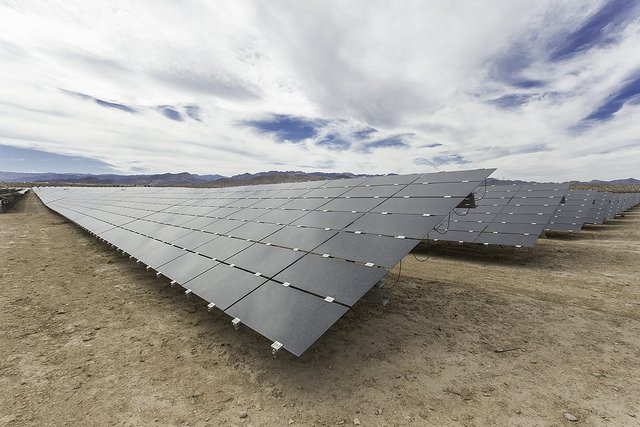 Photo of Moapa's solar panels.