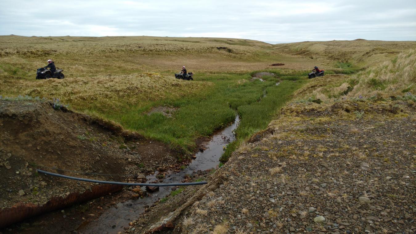 All-terrain vehicles are used to safely perform work at some locations.