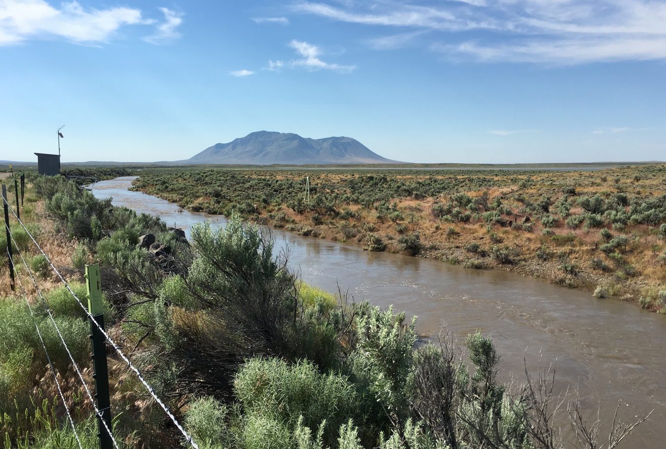 The Big Lost River flows during the ICP CAB's archaeological tour, June 2017