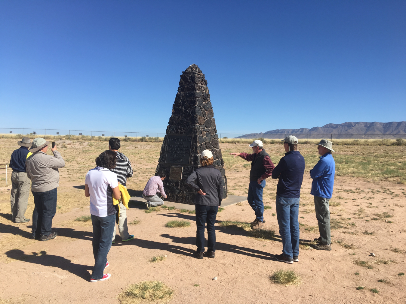 DOE and NPS staff visited the Trinity site, where Manhattan Project personnel detonated the world’s first nuclear device.