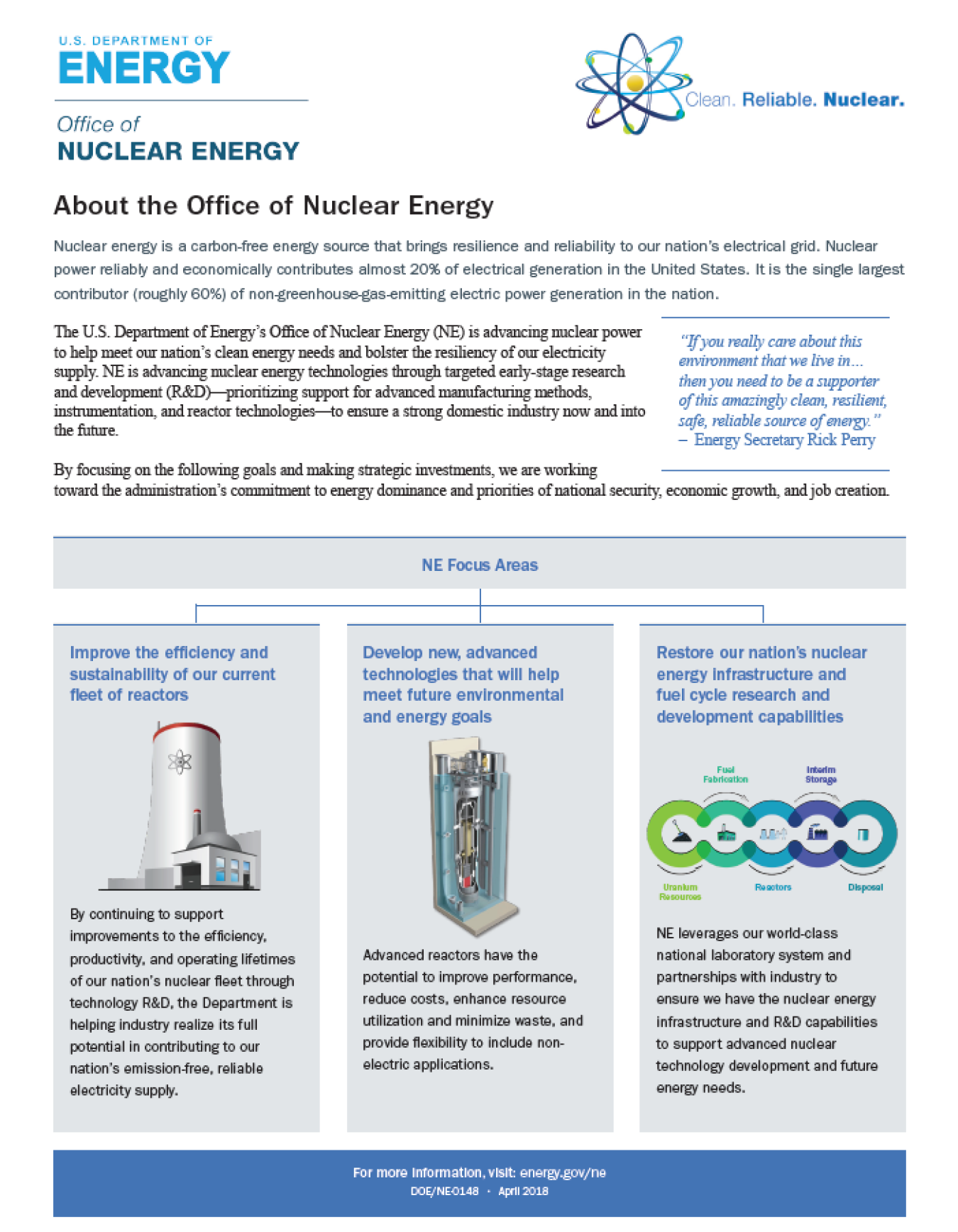 Fact sheet that explains what the Office of Nuclear does.