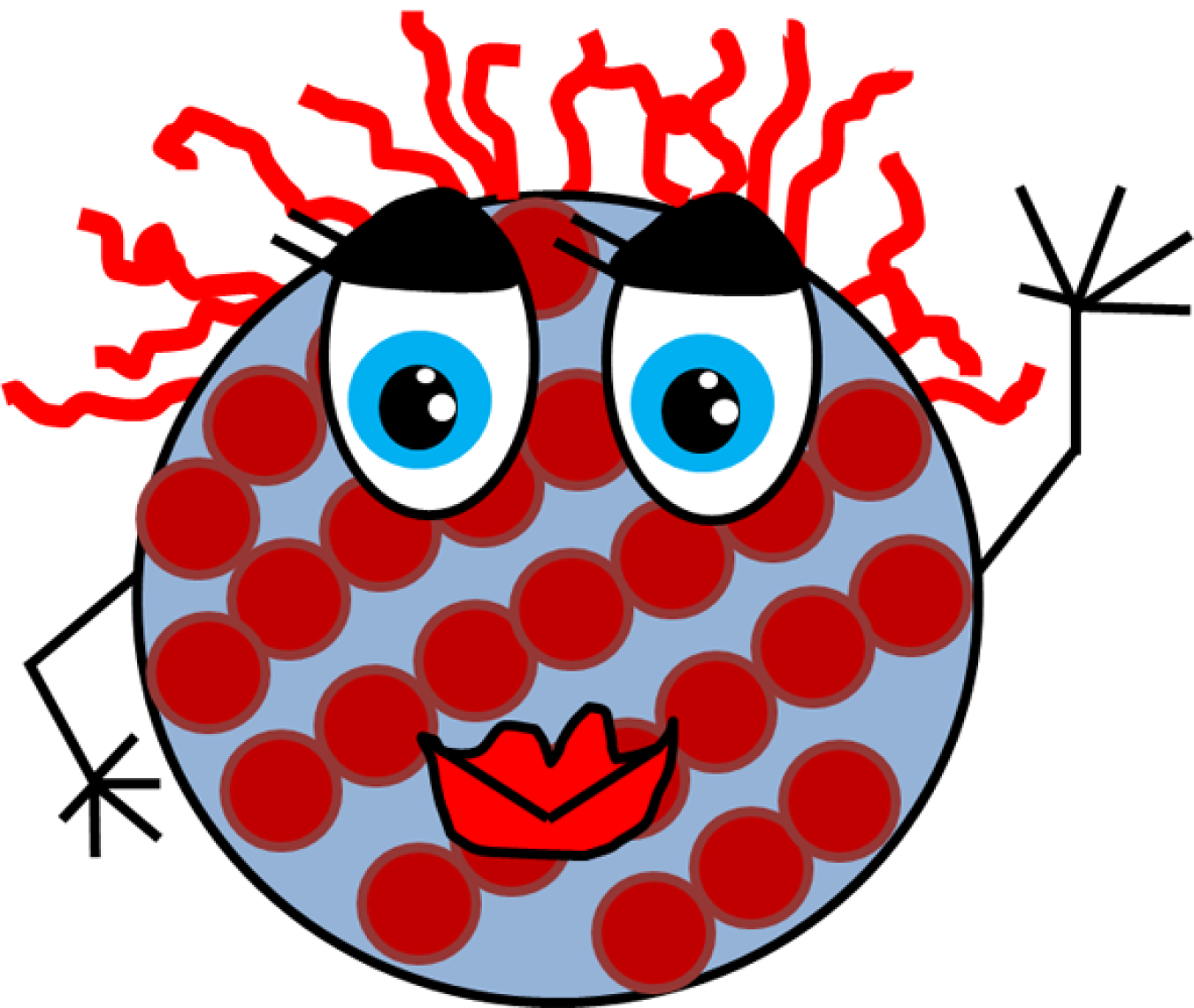 Nancy Nano, a cartoon nanoparticle.