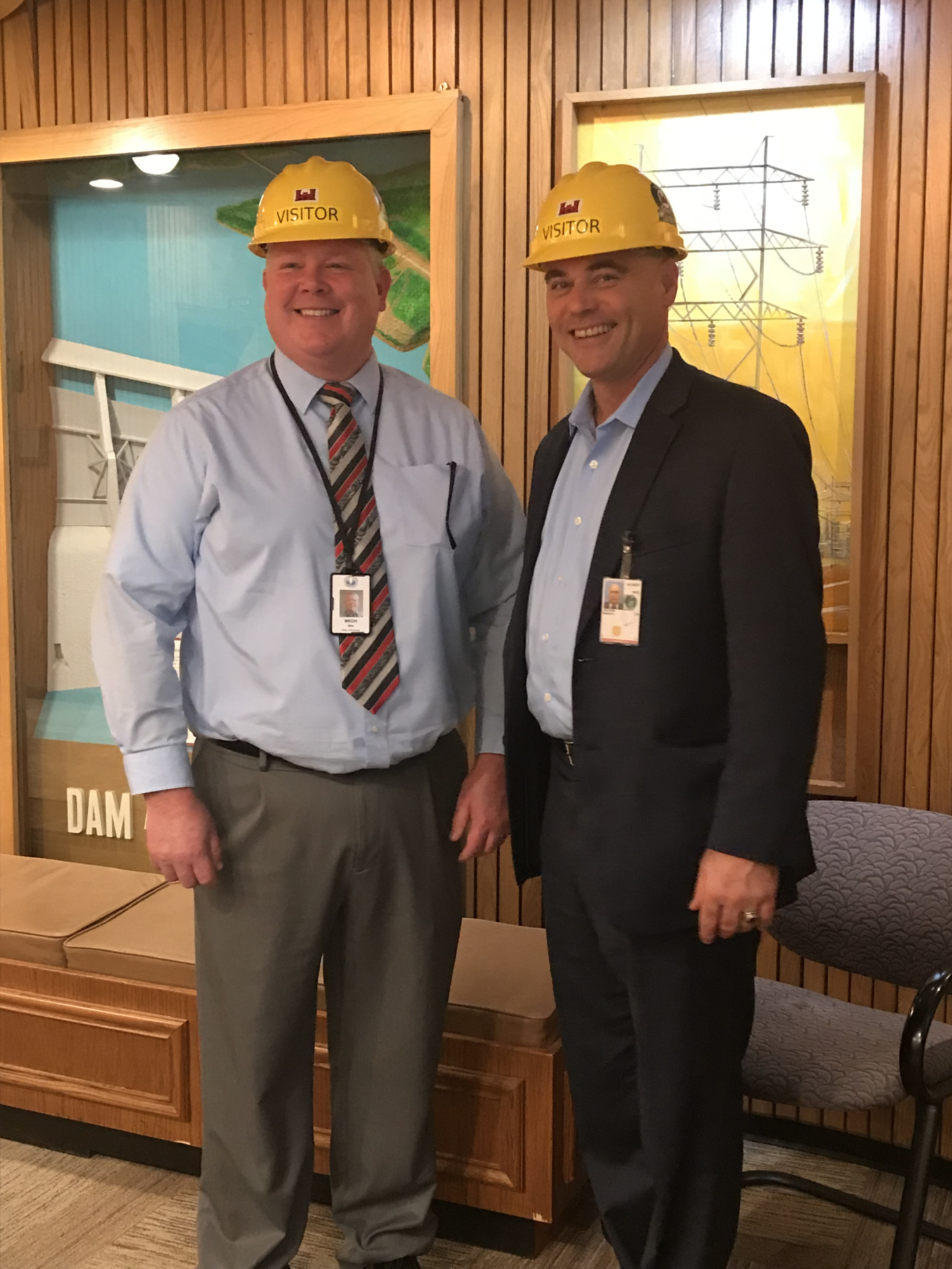 SWPA Administrator Wech and Assistant Secretary Walker at the Keystone Dam