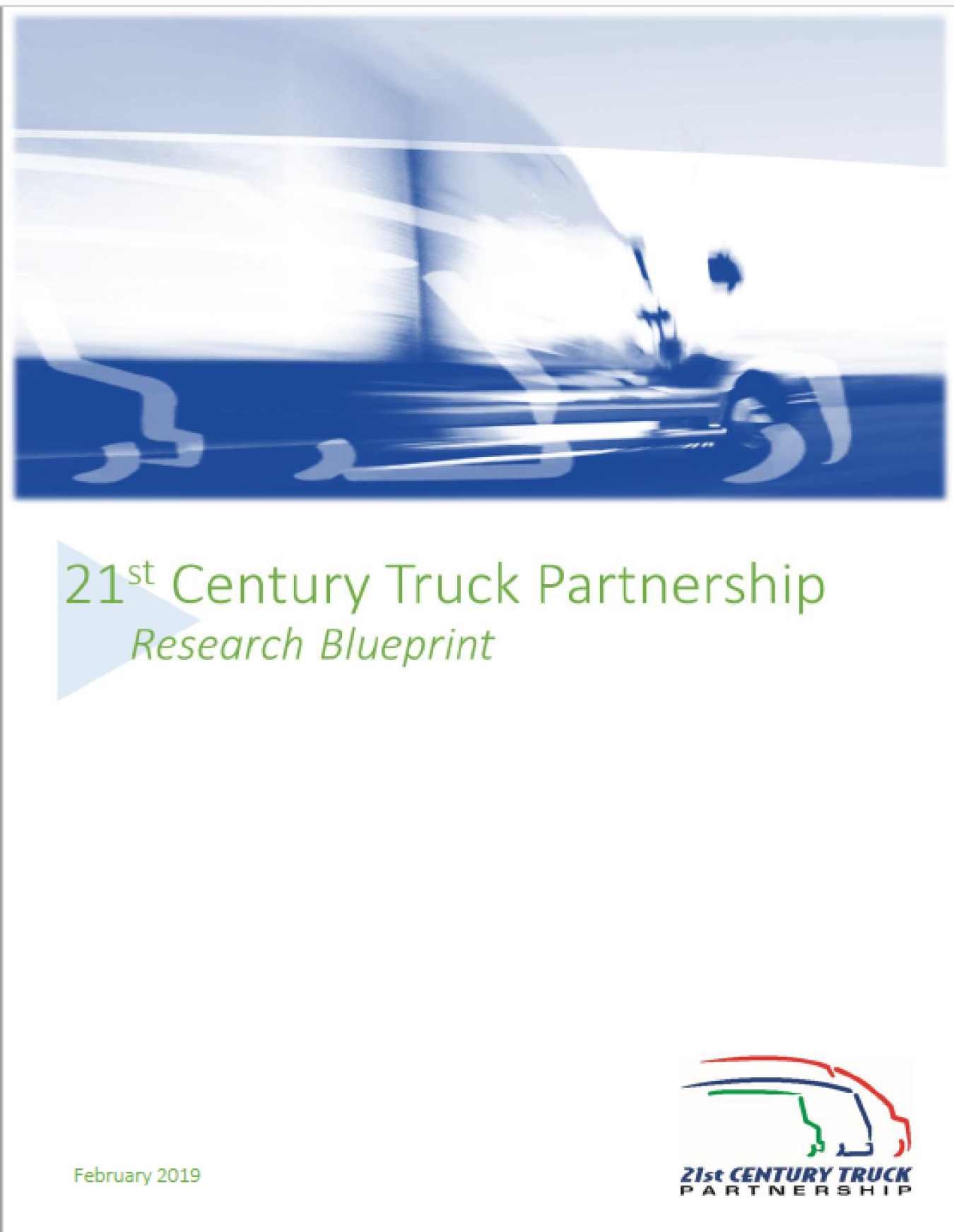 Cover of 21st Century Truck Research Blueprint