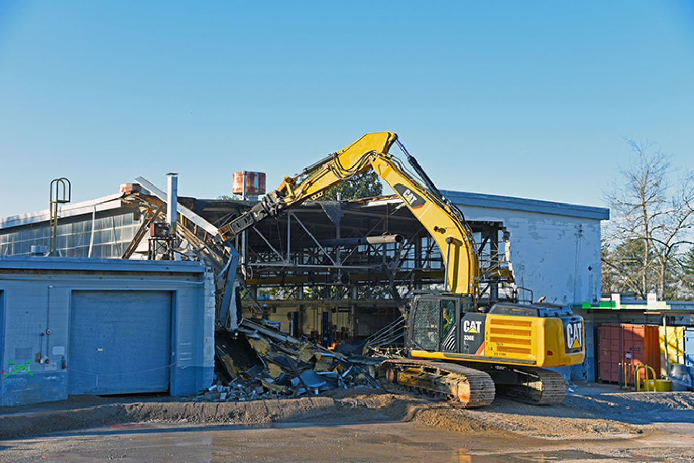 Earlier this month, crews began taking down the 12,000 square foot Building K-1414, which was built in 1949 and operated until 2018.