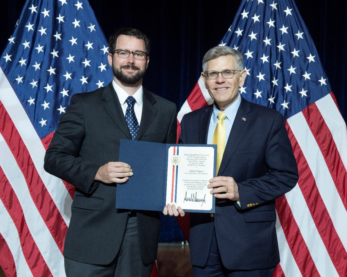 Michael Wagner with Kelvin K. Droegemeier