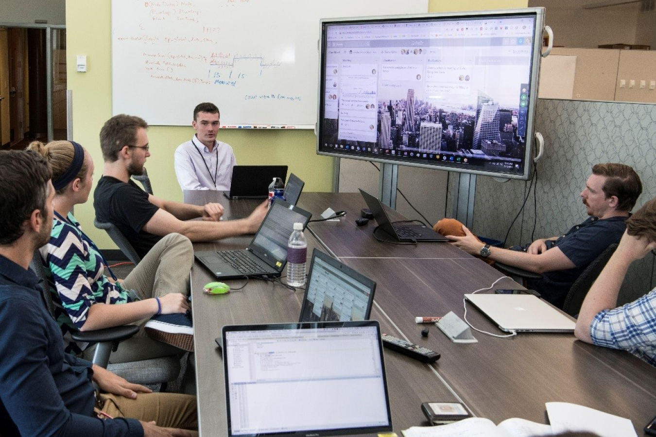 JUMP into STEM interns and mentors attend a weekly meeting with the Commercial Buildings Research Group at NREL.