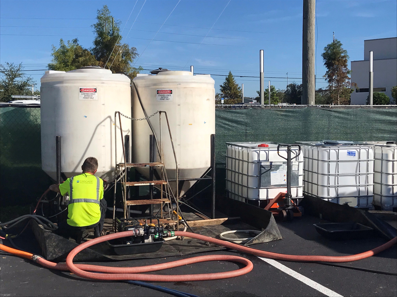 A bioinjection solution mixing station at LM’s Pinellas County Site.