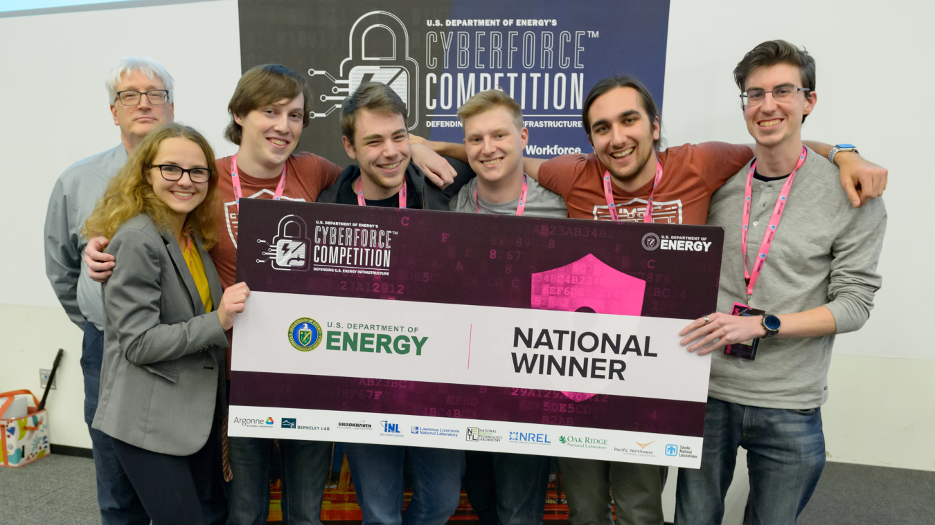 2019 CyberForce winning team from the University of Maryland, Baltimore County