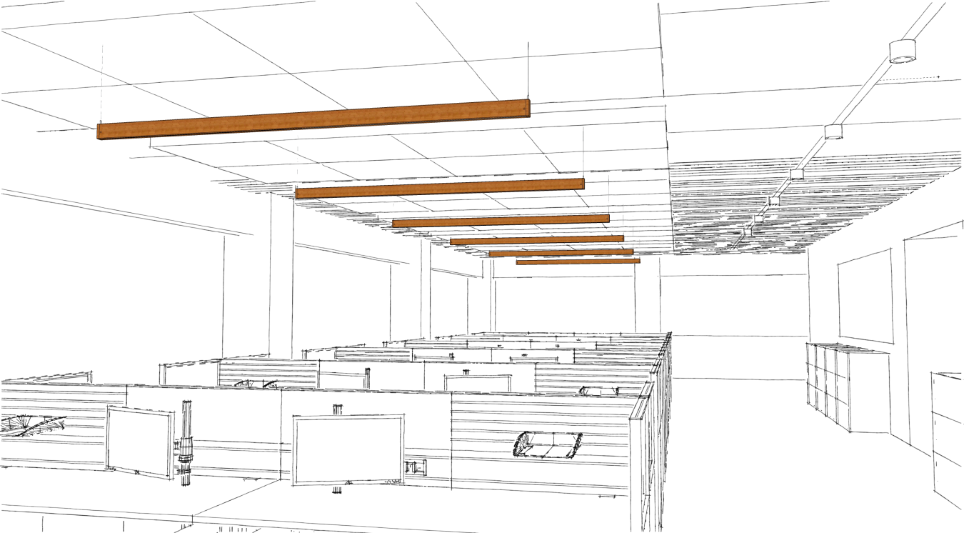 Sketch of the Sustainable Manufacturing of Luminaires Prize-winning product.