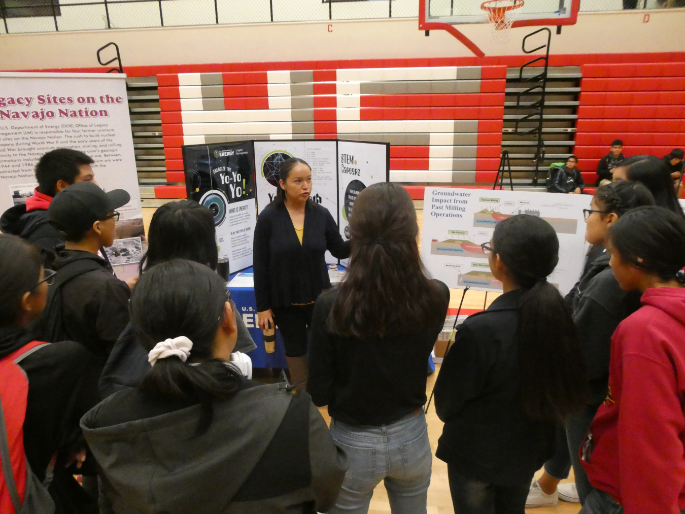 LM Support team member at Monument Valley High School in Kayenta, Arizona.