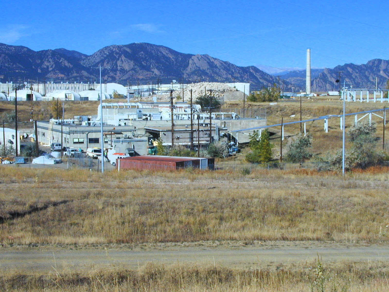 The area around Building 991 at the Rocky Flats, Colorado, Site in 2003.