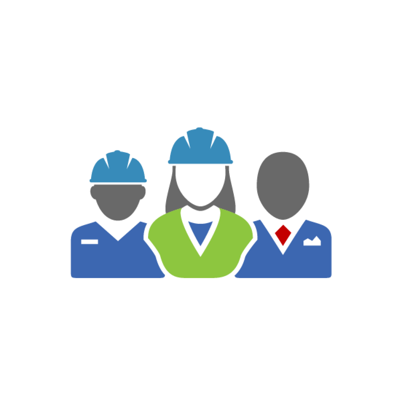 Graphic showing three workers.