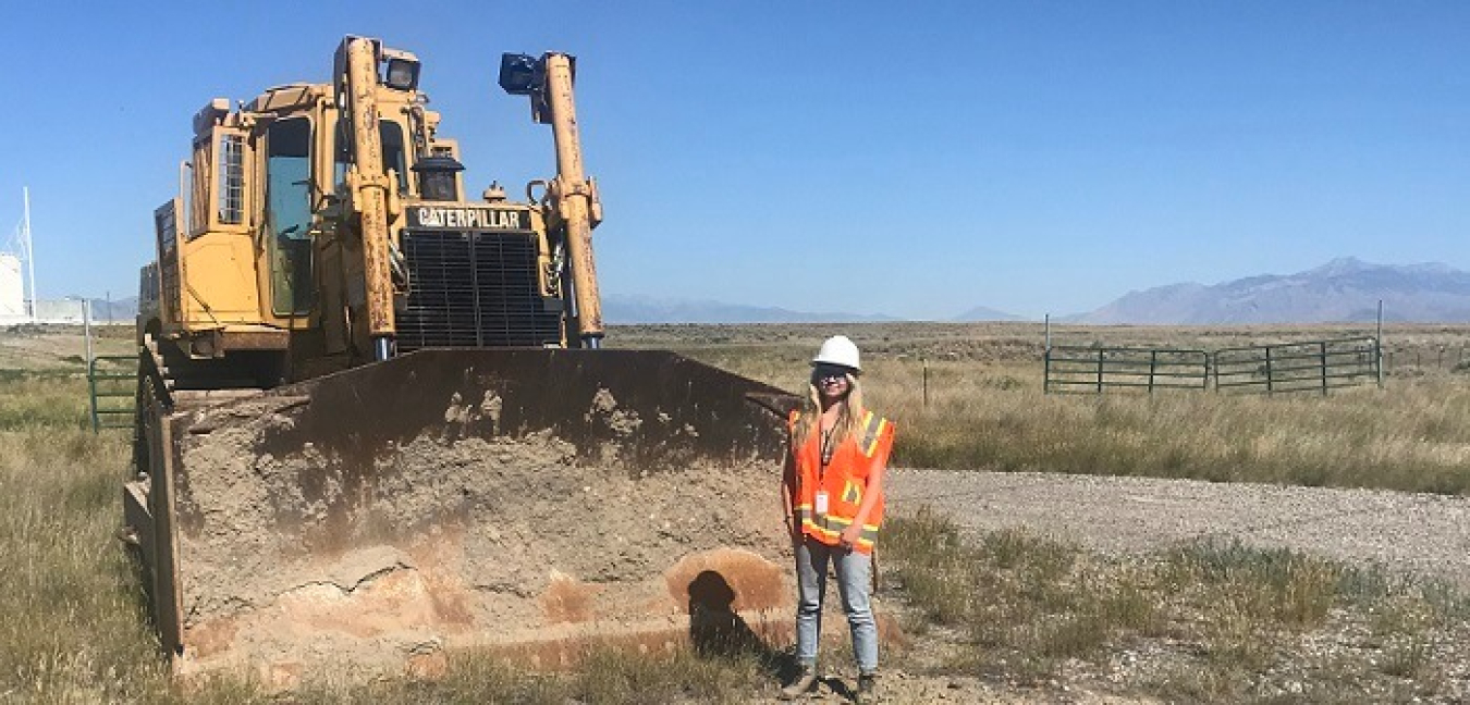 Alexis Plum, an environmental sciences major at the University of Idaho, is interning onsite at Fluor Idaho this summer. 