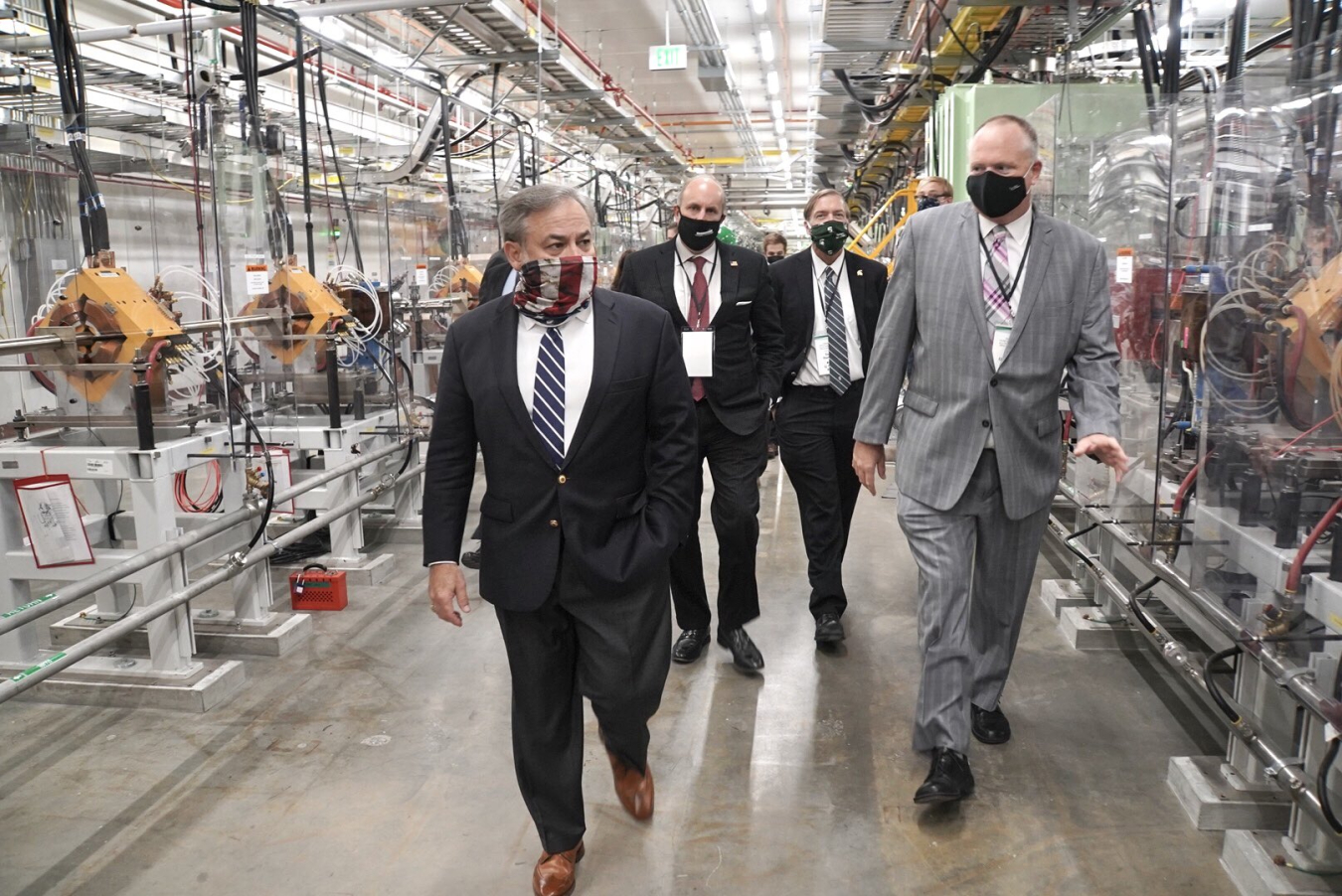 Secretary Brouillette tours Michigan State's FRIB. 