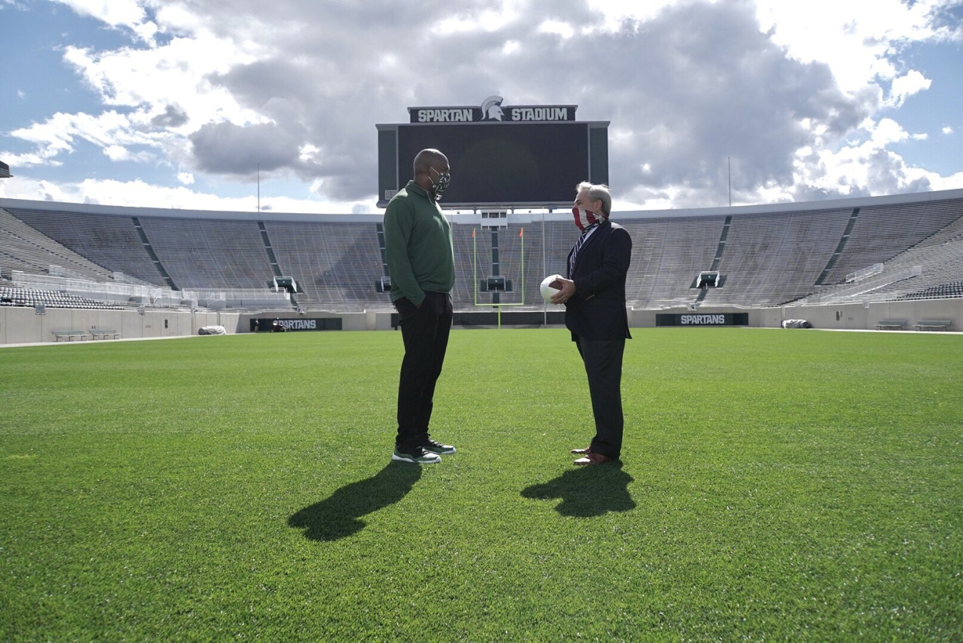 Secretary Brouillette at Spartan Stadium.