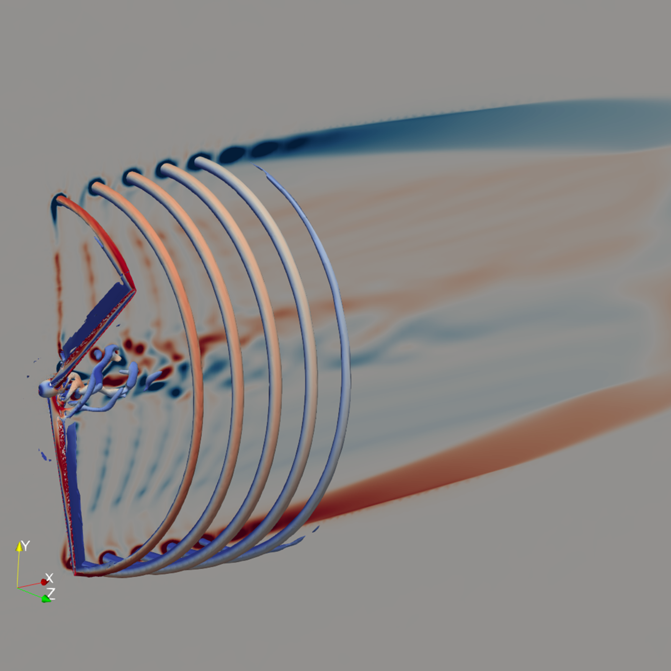 Computer modeling of ExaWind tool. 