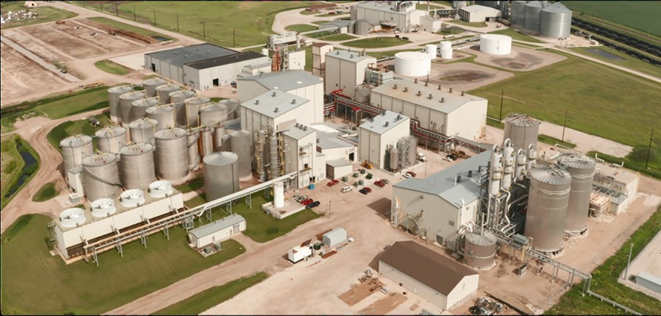 Aerial view of POET-DSM’s Project LIBERTY biorefinery in Emmetsburg, Iowa.