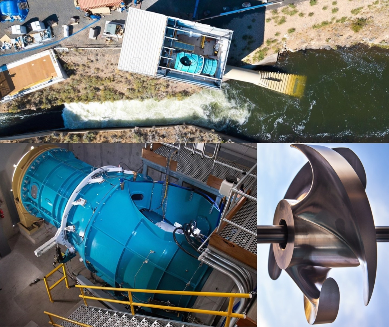 Panorama of the Monroe Drop site and the RHT turbine.