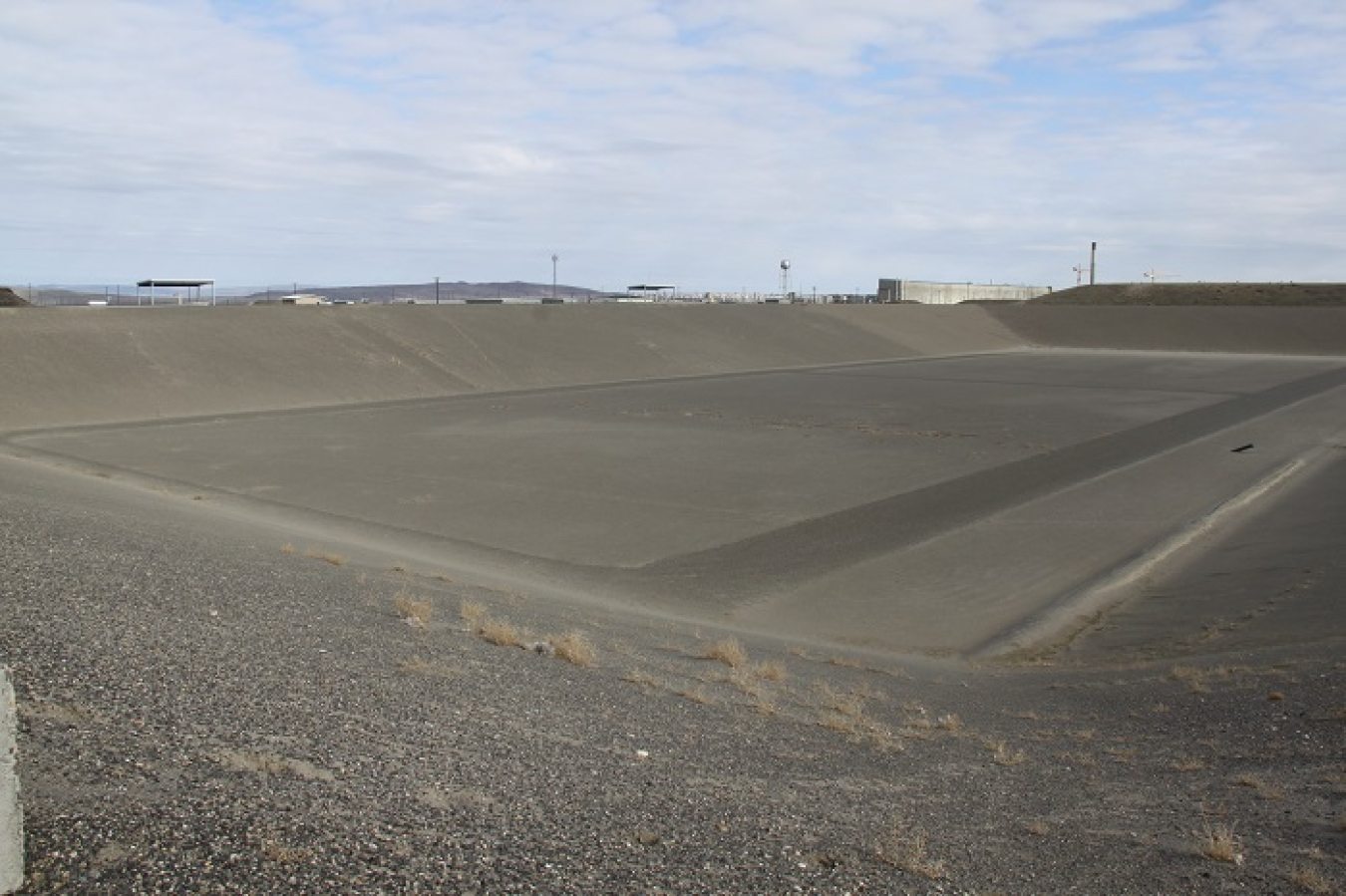 Construction progress continues on the Integrated Disposal Facility, a key component of Hanford’s Direct-Feed Low-Activity Waste program for treating tank waste.