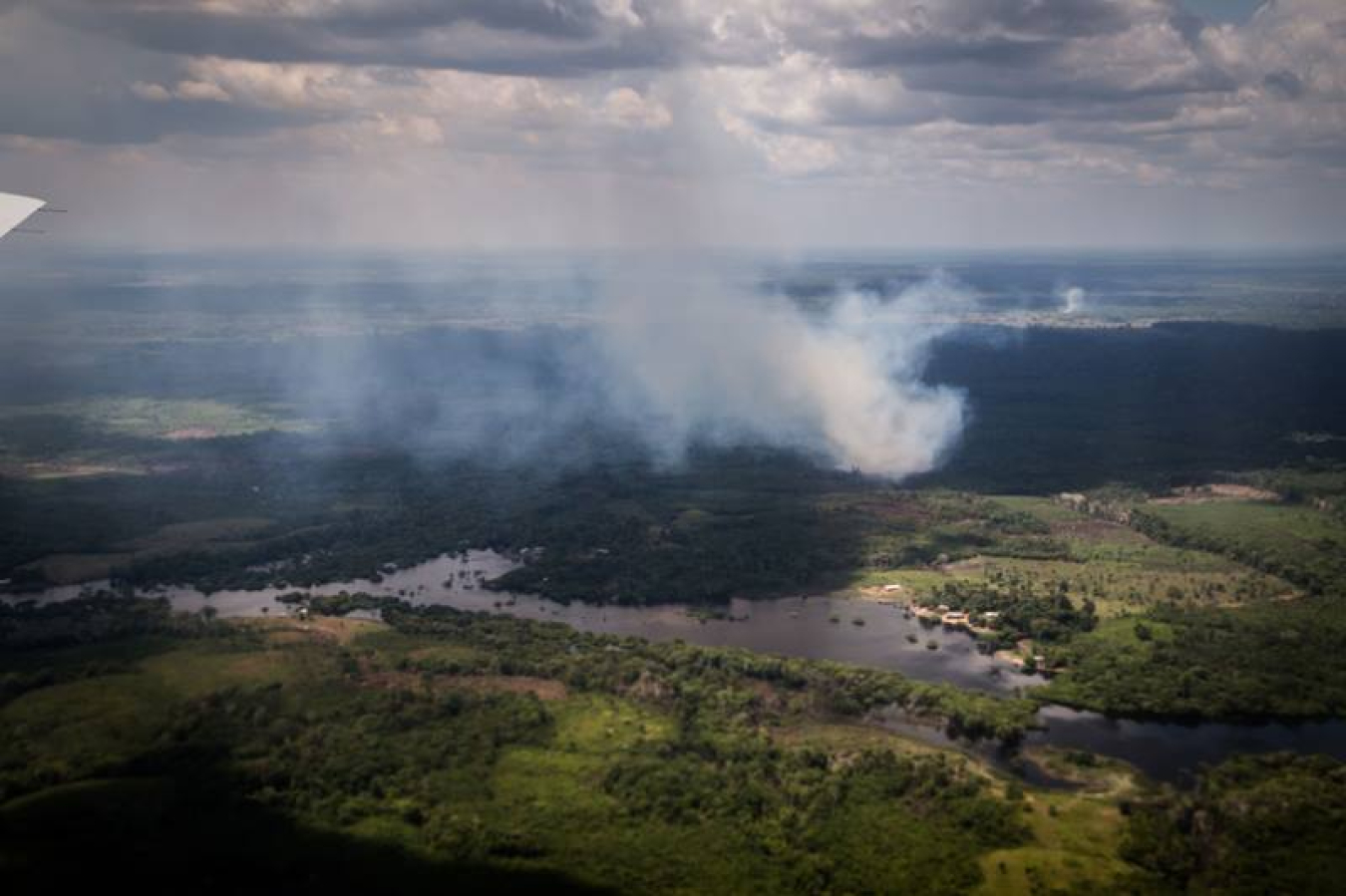 Aerial view of the Amazon Basin.