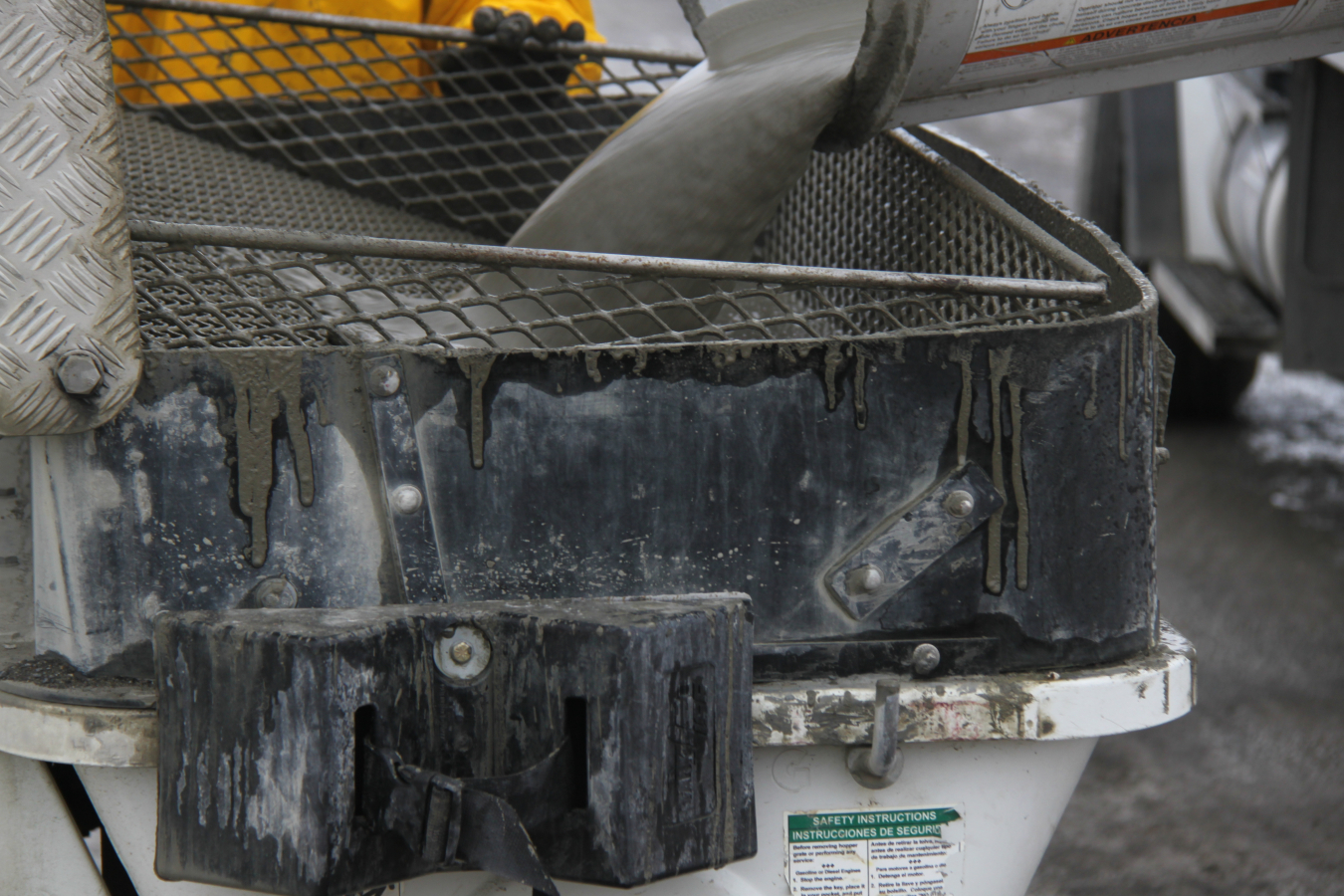 Engineered grout is poured to fill underground disposal structures on the Central Plateau at the Hanford Site. 