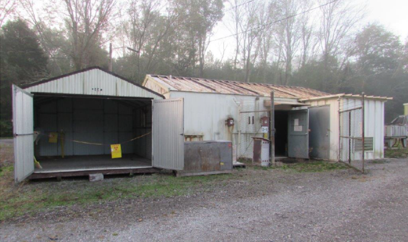 A view of the Tritium Target Preparation Facility at Oak Ridge National Laboratory prior to demolition. The building was constructed in 1968 and had not been operational since 1990. 