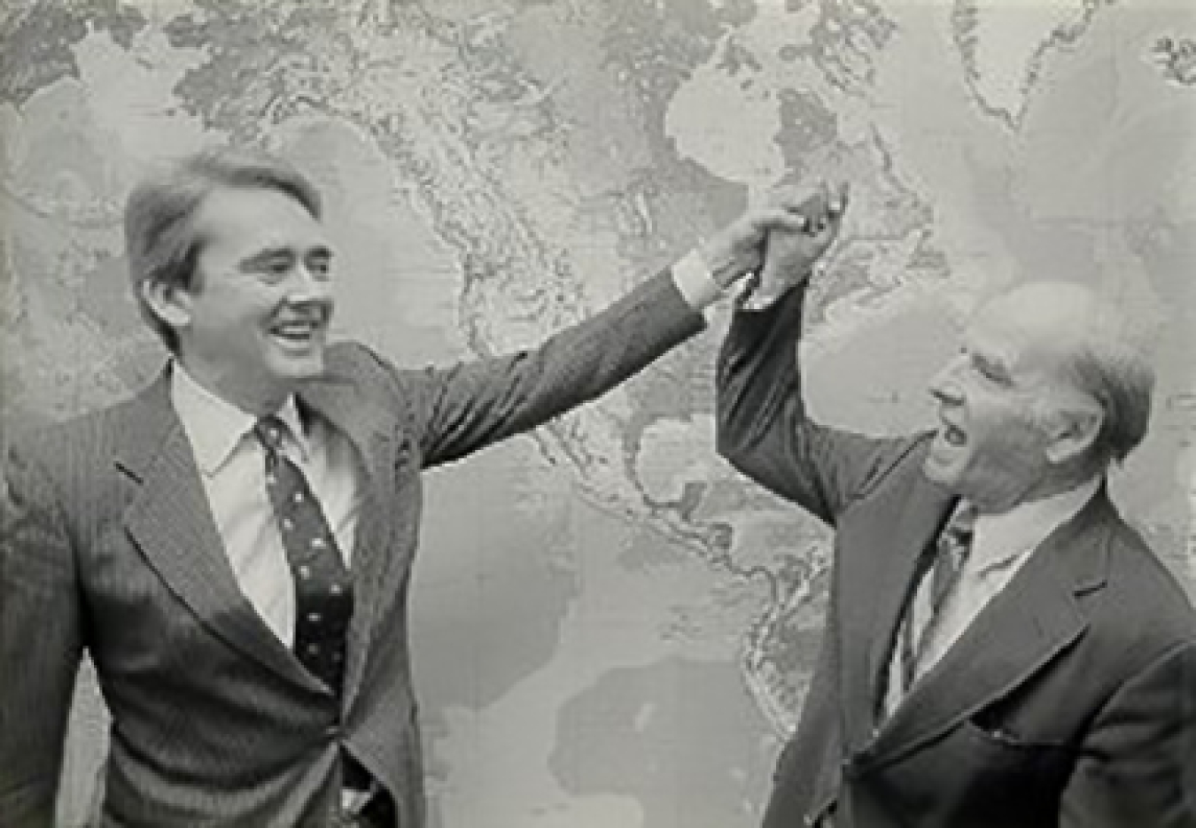 U.S. Senator Gaylord Nelson (right), who created Earth Day to amplify environmental causes, is seen here with U.S. Environmental Protection Agency Administrator William K. Reilly.