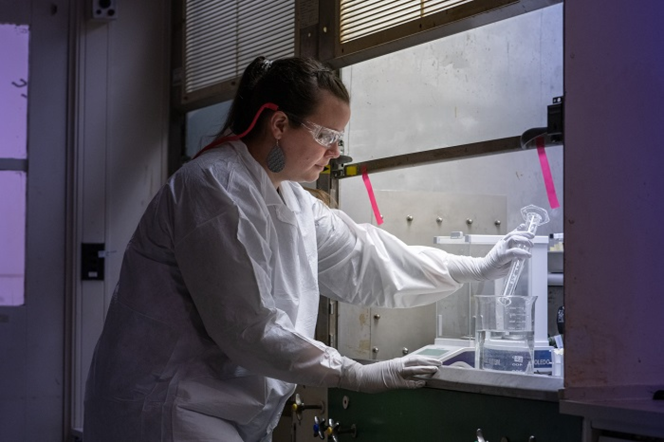 Alaina Adams works as a laboratory technician at Savannah River National Laboratory. She earned a degree through the Environmental Remediation and Restoration Program (ERRP) at the University of South Carolina Aiken. ERRP is a program supported by DOE's Workforce Opportunities in Regional Careers grant program.