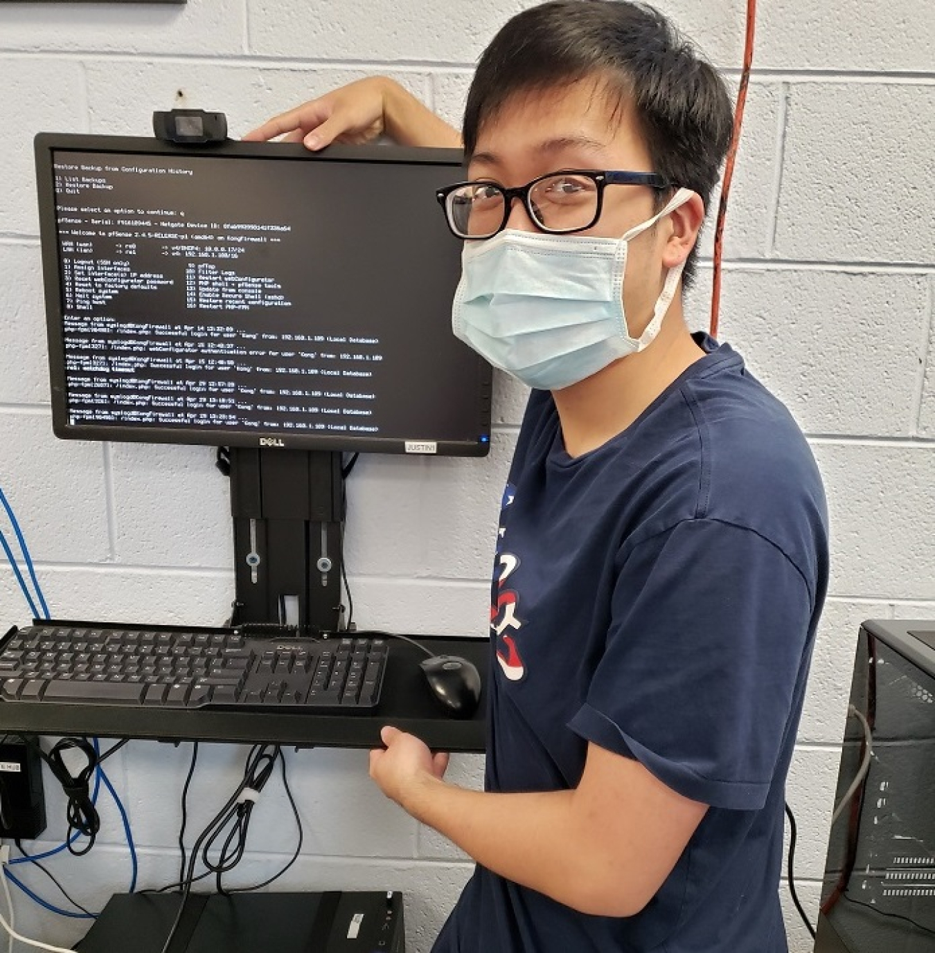 Kien Nguyen, a student at Bearden High School in Knoxville, Tennessee, was the lead student on a project funded by a grant UCOR awarded last year to teach students about cybersecurity firewalls. The school won multiple UCOR grants this year. 