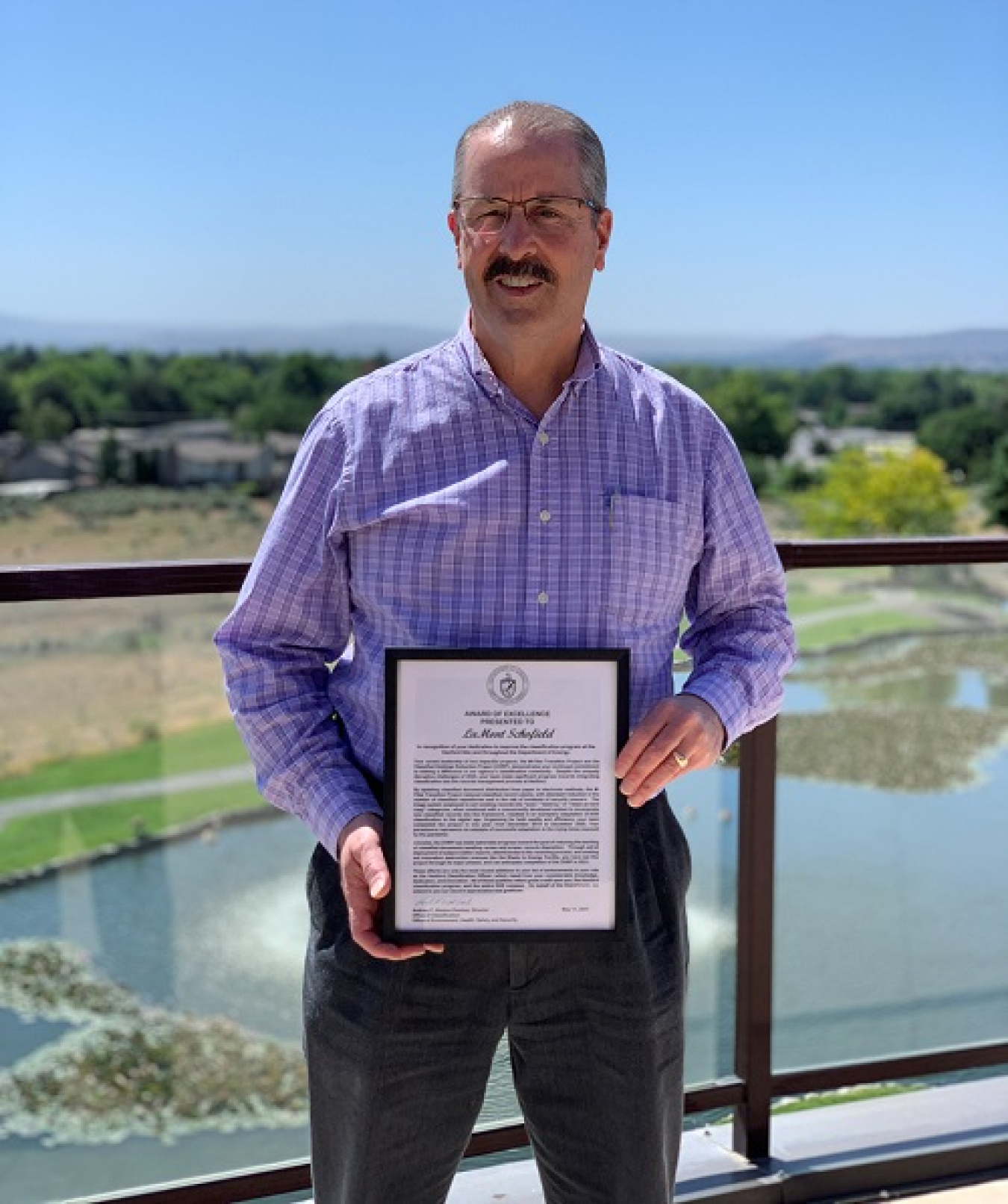 DOE recognized Hanford Mission Integration Solutions classification officer LaMont Schofield for his leadership and contributions to projects that reduced the number of hard-copy classified documents and storage necessary on the Hanford Site. Schofield received DOE’s prestigious 2021 Classification Award of Excellence.