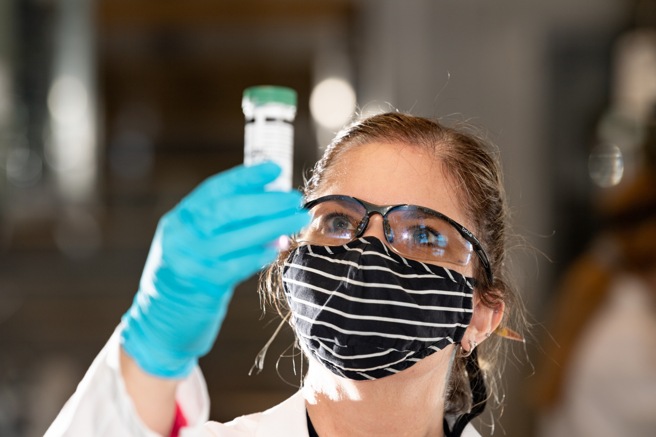 A second slate of 12 laboratory technicians recently started work at the EM Office of River Protection (ORP) Waste Treatment and Immobilization Plant (WTP) at the Hanford Site. They join the first class hired in January and will work with chemists, such as Lab Ops Dayshift Supervisor Amber Hoggard, shown here, to analyze the approximately 3,000 samples of tank waste that will come to the Analytical Laboratory each year supporting Direct-Feed Low-Activity Waste (DFLAW) operations.